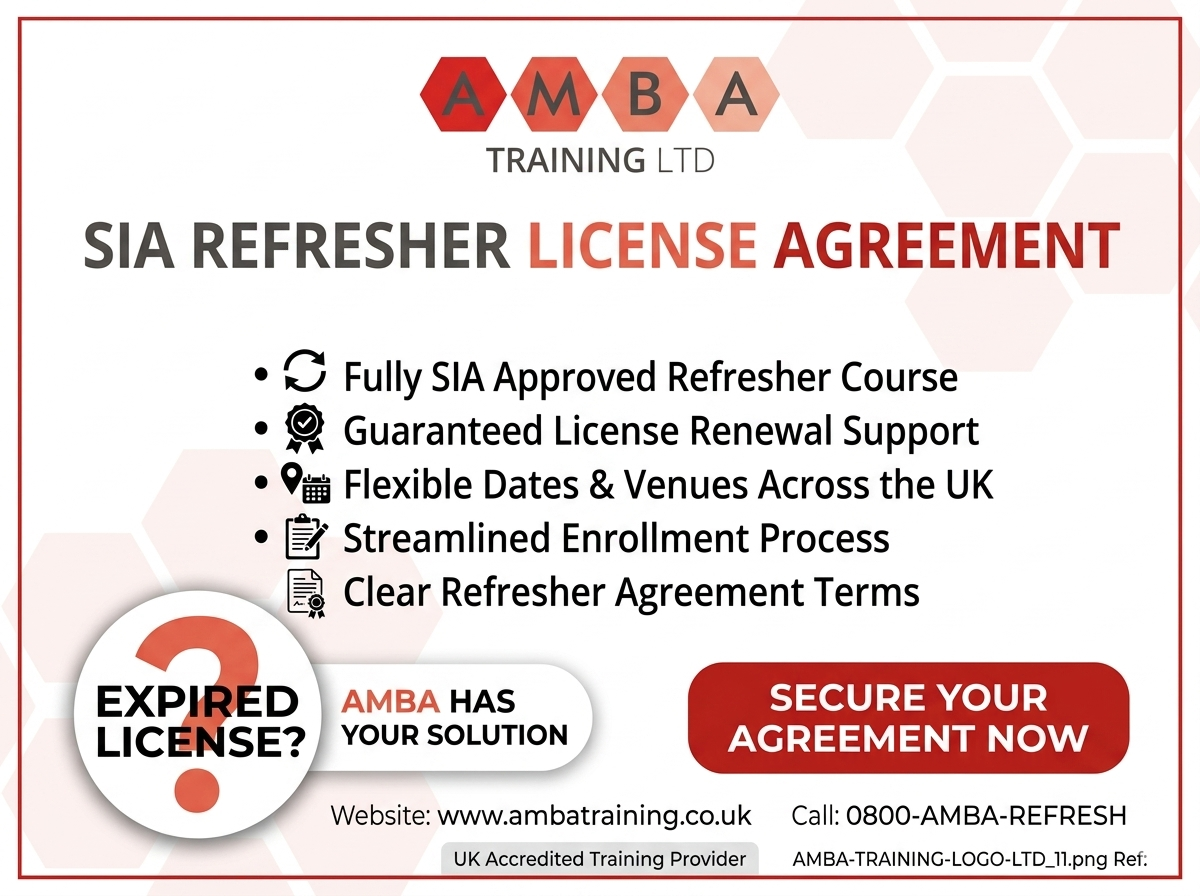 SIA refresher license agreement