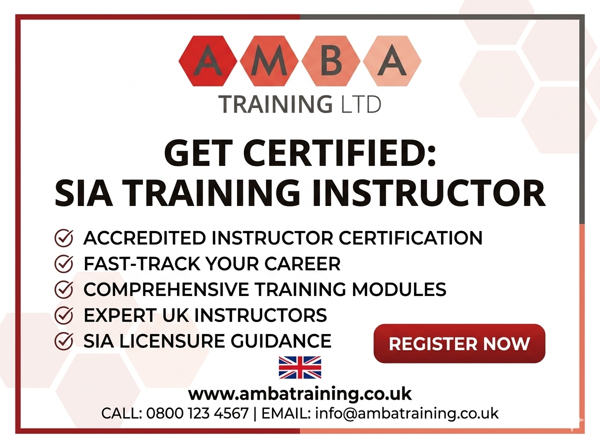 SIA training instructor certification