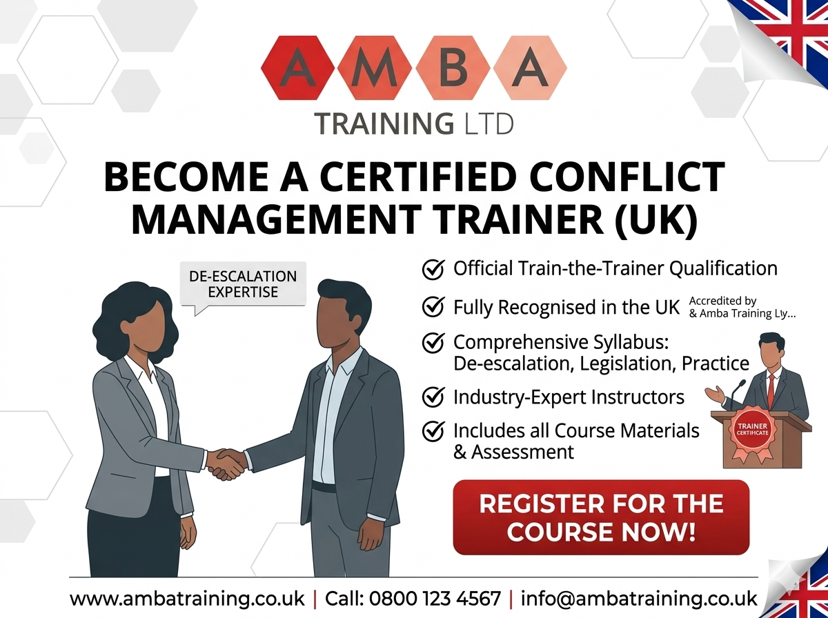 conflict management trainer course UK