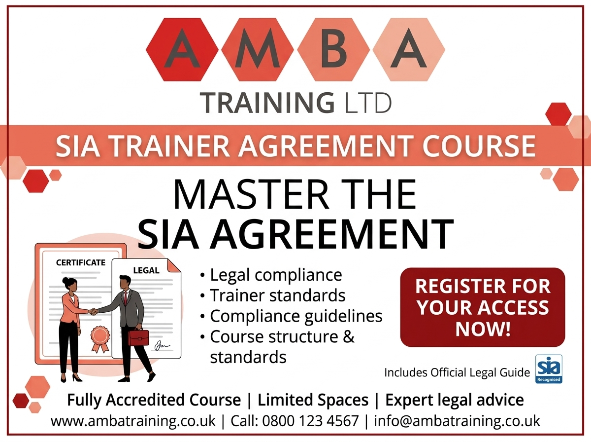 SIA trainer agreement course